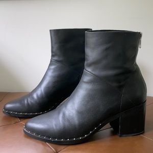 Treasure & Bond Farrah Black Studded Ankle Boots